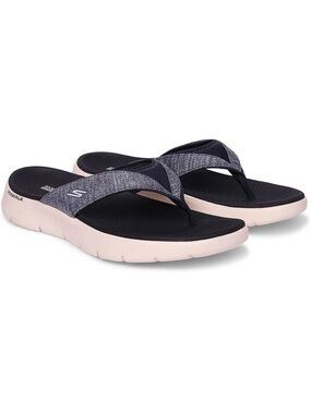 Skechers on the go 600 flip flops sandals charcoal new 9 m